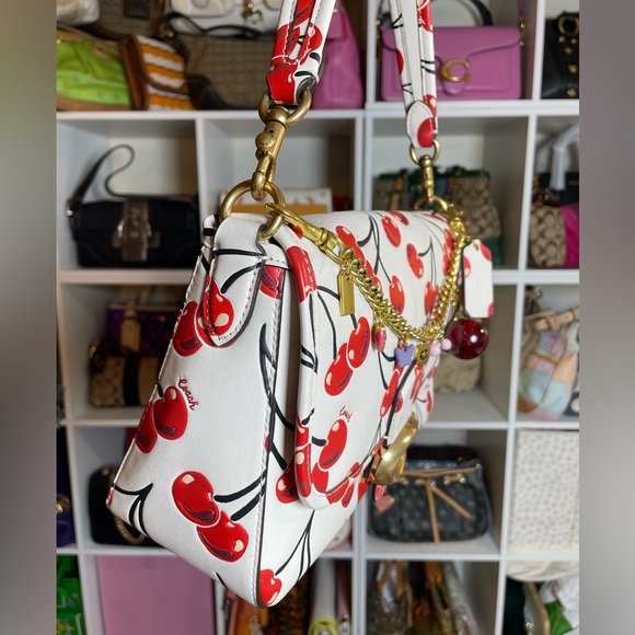 Coach Soft Tabby Shoulder Bag in Cherry Print 🍒 - Picture 6 of 17